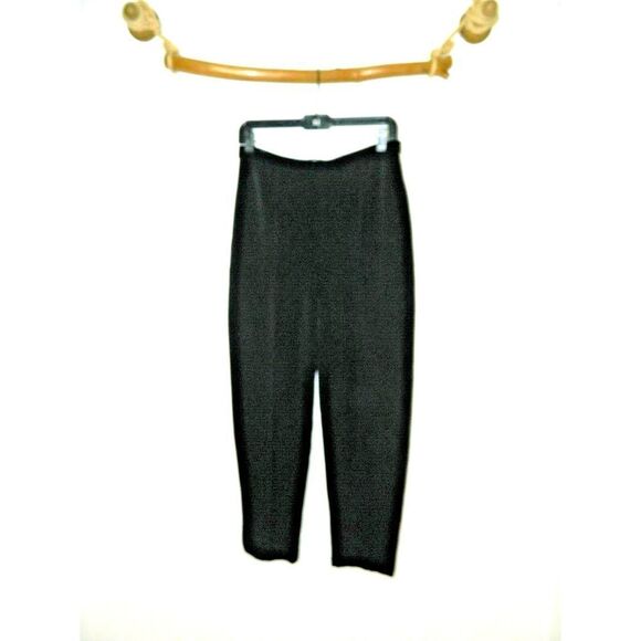 Tadashi‎ Pants Womens Size 6 Black Vintage Knit High Waisted Creased Trousers - Picture 1 of 13